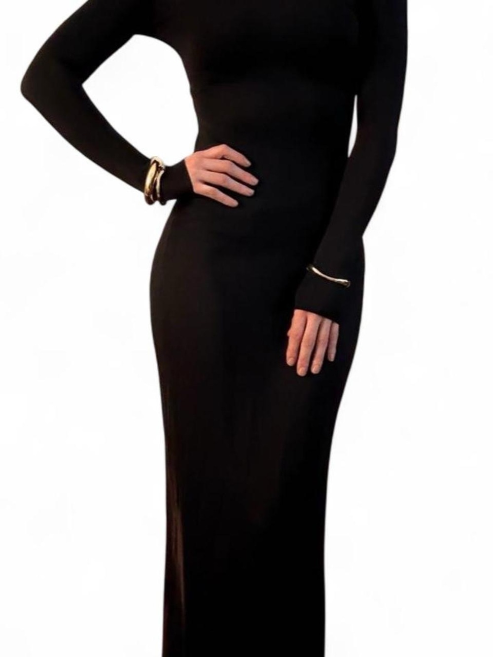 Nili Lotan Black, 100% Silk Caper Knitted Dress